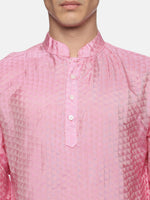 Thumbnail for Sethukrishna Mens Pink Kurta with Dhoti Pants - Distacart