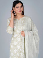 Thumbnail for Kalini Floral Printed Pure Cotton Kurta with Pyjamas & Dupatta - Distacart