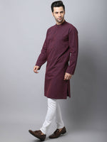 Thumbnail for Even Apparels Black Pure Cotton Men's Kurta With Band Collar - Distacart