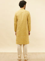 Thumbnail for Manyavar Ethnic Motifs Woven Design Regular Kurta with Pyjamas - Distacart