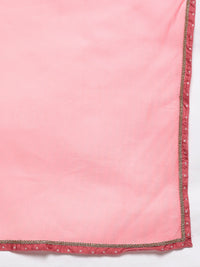 Thumbnail for Biba Thread Embroidery Yoke Design Straight Kurta with Churidar & Net Dupatta - Distacart