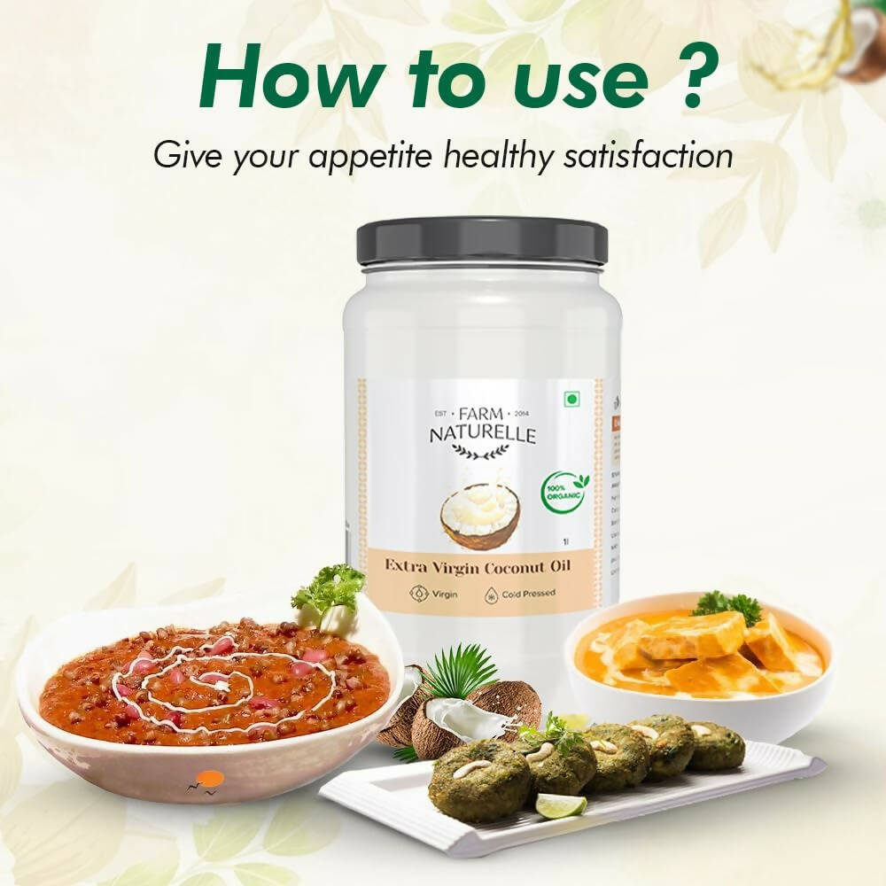 Farm Naturelle 100% Pure Organic Extra-Virgin Cold Pressed Coconut Oil - Distacart