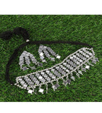 Thumbnail for Silver-Plated Alloy Kundan Studded Oxidised Choker Necklace - The Pari - Distacart