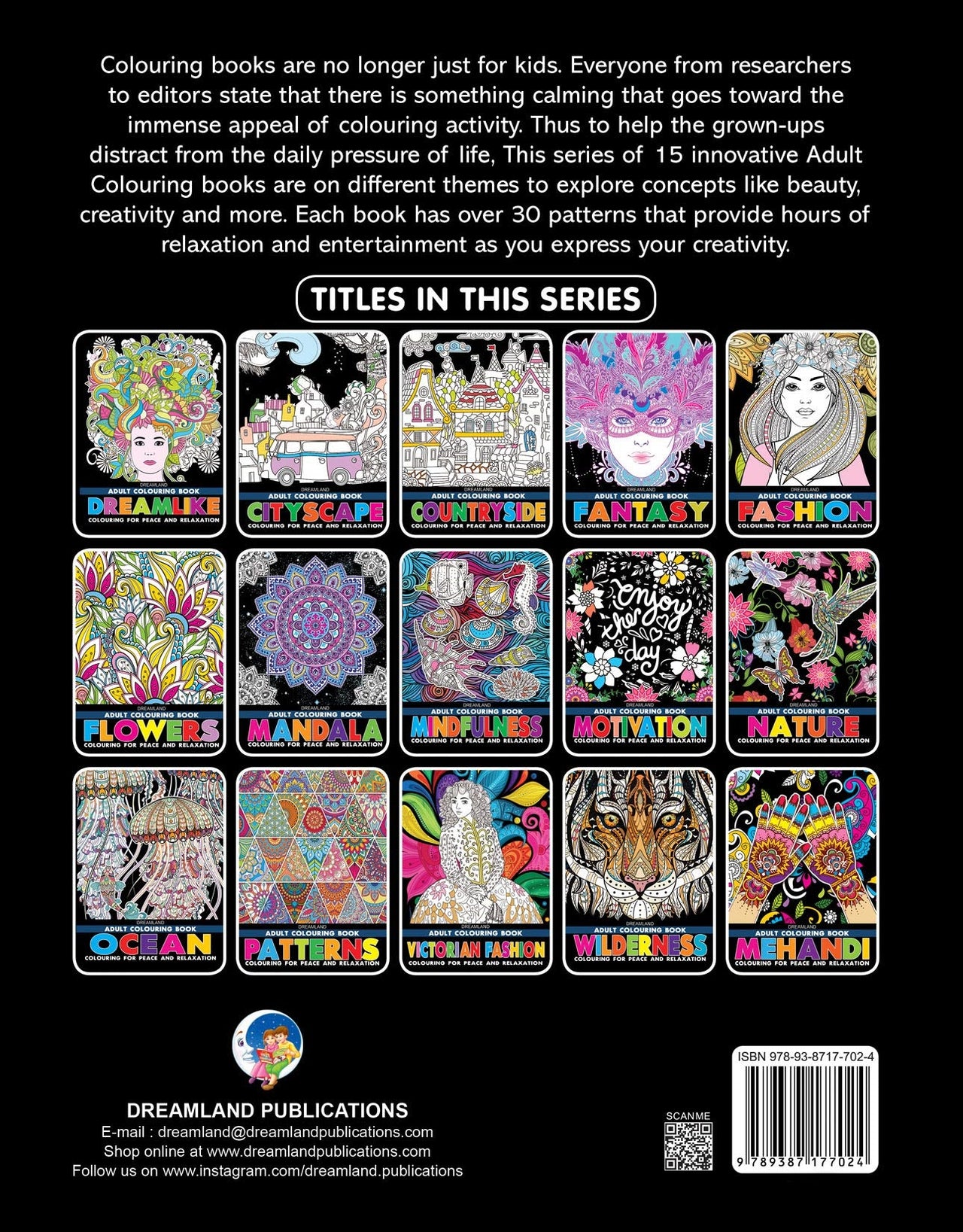 Dreamland Mindfulness- Colouring Book for Adults - Distacart
