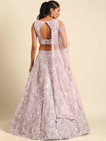 Thumbnail for House of Panchhi Lavender Net Sequins and Zarkan embroidery Lehenga choli & Dupatta - Distacart