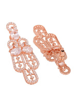 Thumbnail for Saraf RS Jewellery Rose Gold-Plated White AD Studded Jewellery Set With Maang Tika - Distacart