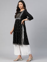 Thumbnail for Kalini Ethnic Motifs Printed Mirror Work Kurta - Distacart