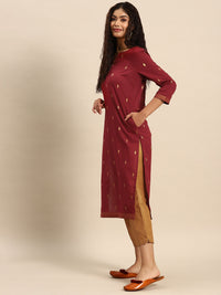 Thumbnail for Sangria Geometric Printed Kurta - Distacart