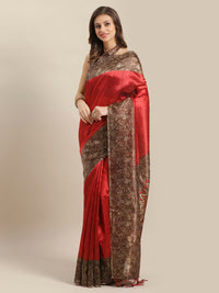 Thumbnail for Saree Mall Maroon Printed Saree - Distacart