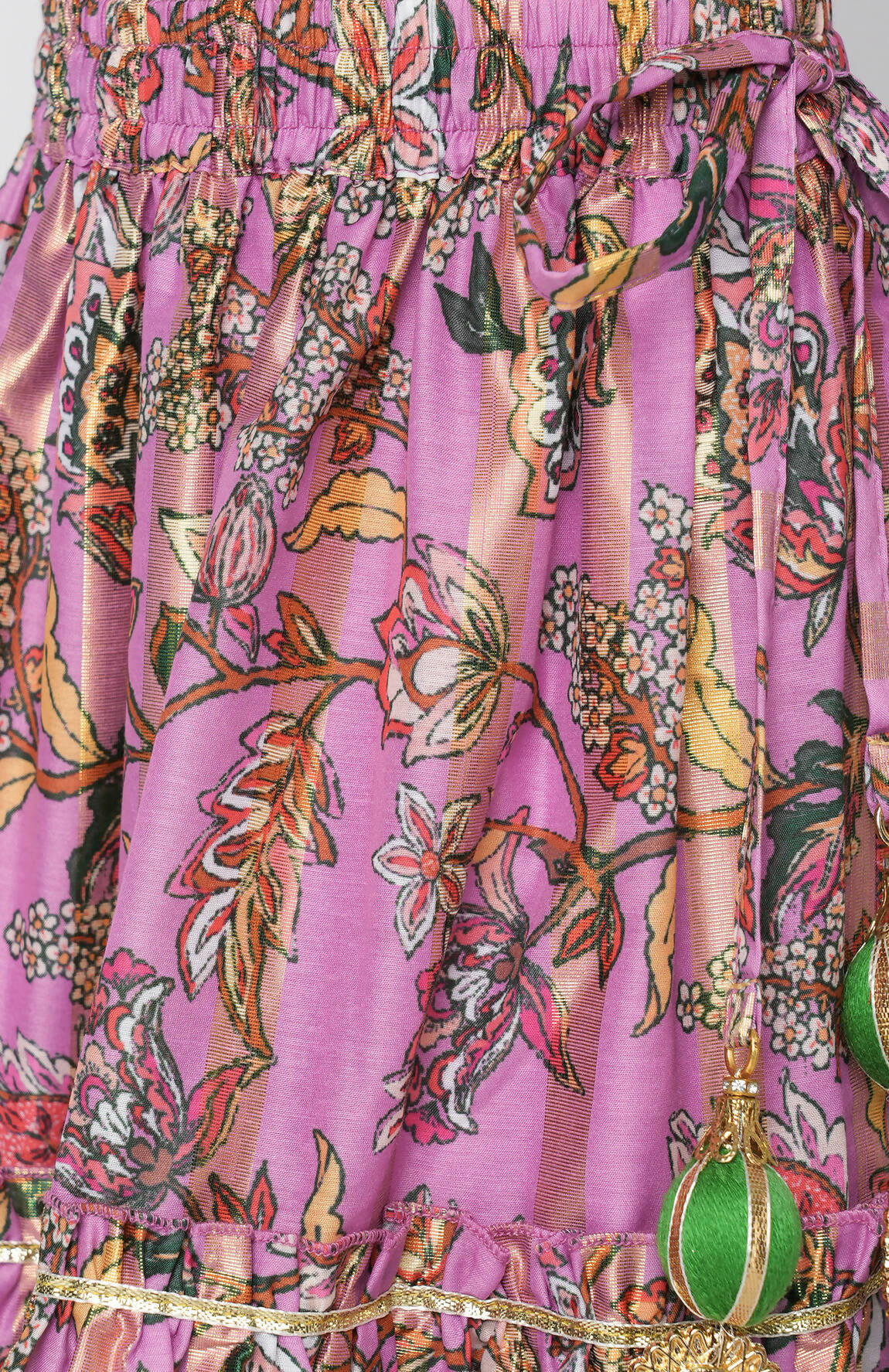 Lil Drama Golden Weaves Girls Purple Lehanga Choli Set - Distacart