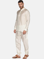 Thumbnail for Sethukrishna Cream-Coloured Kurta with Pyjamas For Men - Distacart