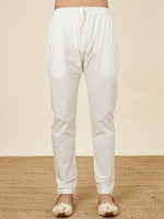 Thumbnail for Manyavar Ethnic Motifs Embroidered Regular Thread Work Kurta With Pyjamas - Distacart