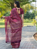 Thumbnail for Tikhi Imli Leheriya Printed Zari Ready to Wear Saree - Distacart