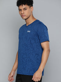 Thumbnail for HRX by Hrithik Roshan Men Brand Logo Printed V-Neck Rapid-Dry Sports T-shirt - Distacart