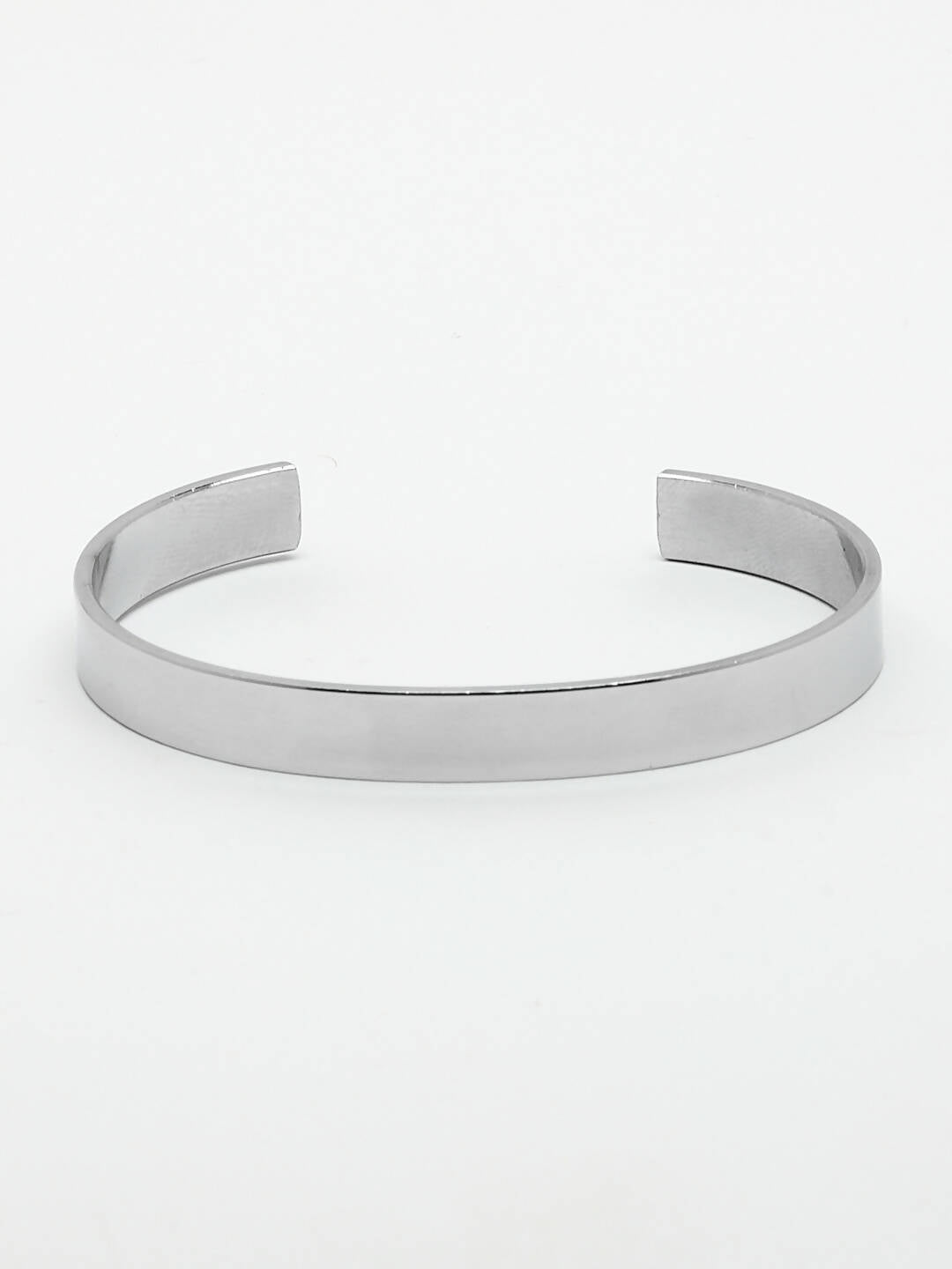 NVR Men Silver Stainless Steel Cuff Bracelet - Distacart