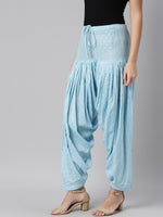 Thumbnail for Souchii Blue & Gold-Coloured Woven Design Pure Cotton Patiala - Distacart