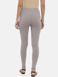 Thumbnail for Souchii Women Grey Solid Slim-Fit Churidar-Length Leggings - Distacart