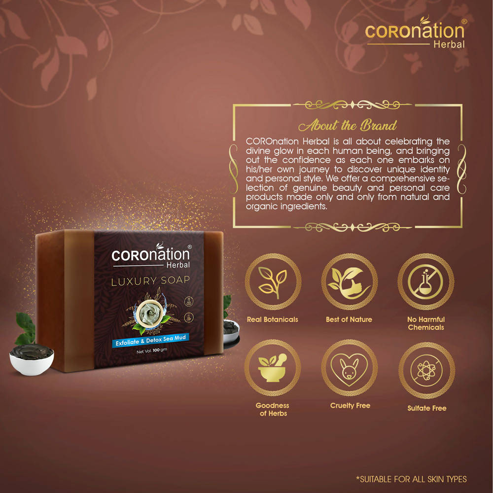 Coronation Herbal Exfoliate & Detox Dead Sea Mud Luxury Soap - Distacart