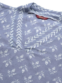 Thumbnail for Sangria Floral Printed Regular Pure Cotton Kurta with Salwar - Distacart