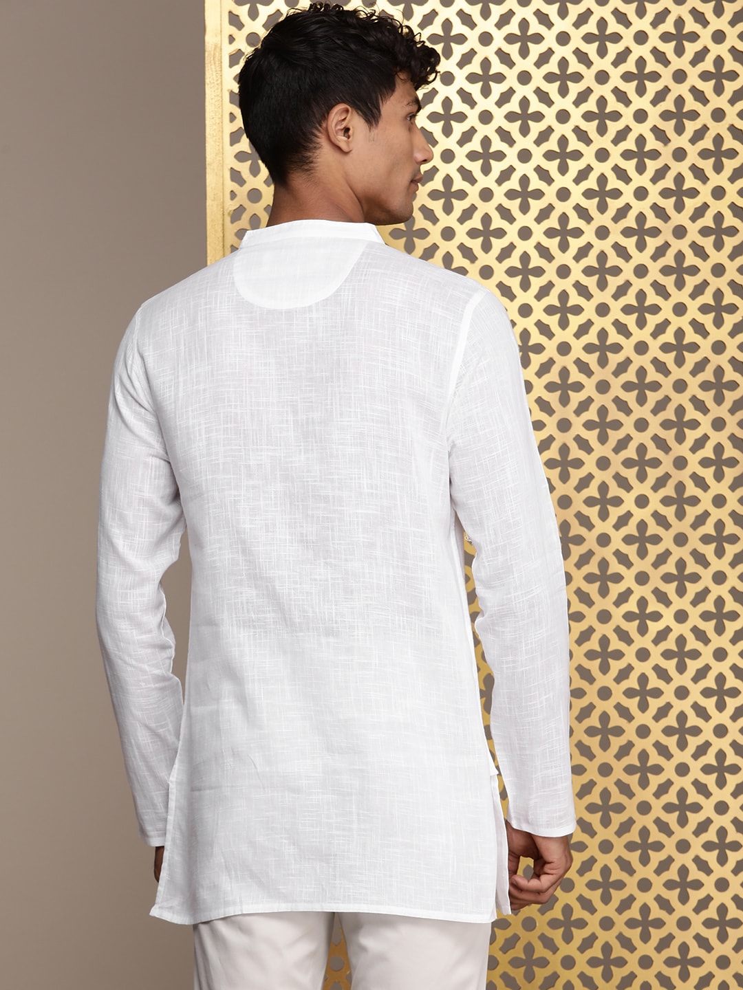 House of Pataudi Ethnic Motifs Embroidered Thread Work Pure Cotton Jashn Kurta - Distacart
