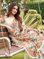 Thumbnail for Tikhi Imli White Floral Woven Design Saree - Distacart