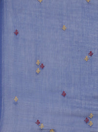 Thumbnail for Biba Women Off-White & Blue Checked Asymmetric Kurta with Palazzos & Dupatta - Distacart