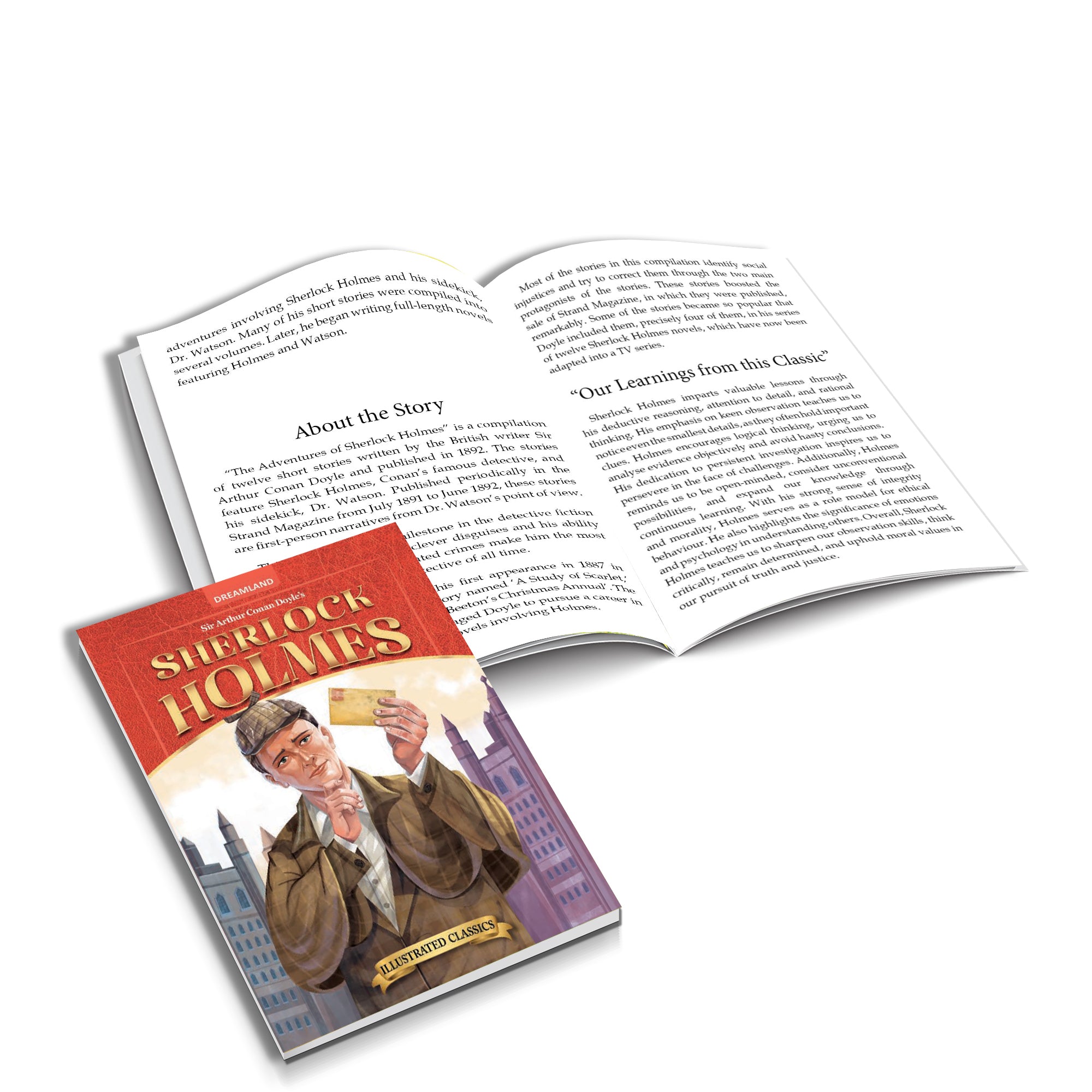 Dreamland Publications Sherlock Holmes- Illustrated Abridged Classics for Children with Practice Questions : Children Classic Fiction Book - Distacart