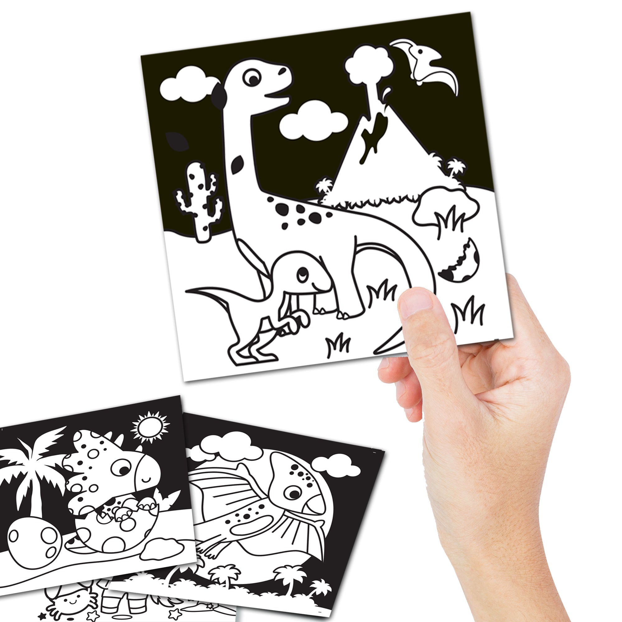 Dreamland Publications Dinosaurs - Velvet Art Set With 10 Free Sketch Pens - Distacart