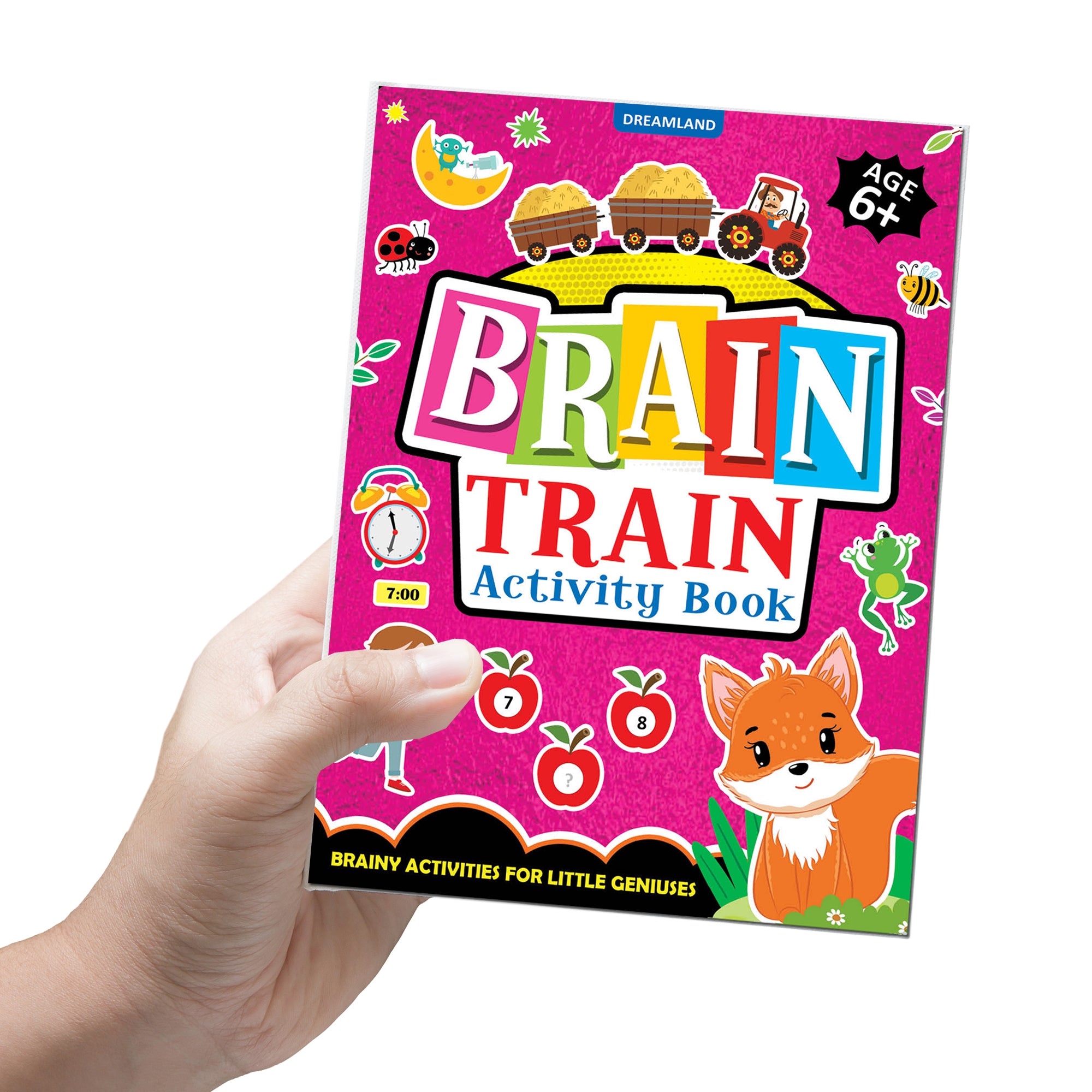 Dreamland Publications Brain Train Activity Book for Kids Age 6+ - With Colouring Pages, Mazes, Puzzles and Word searches Activities - Distacart