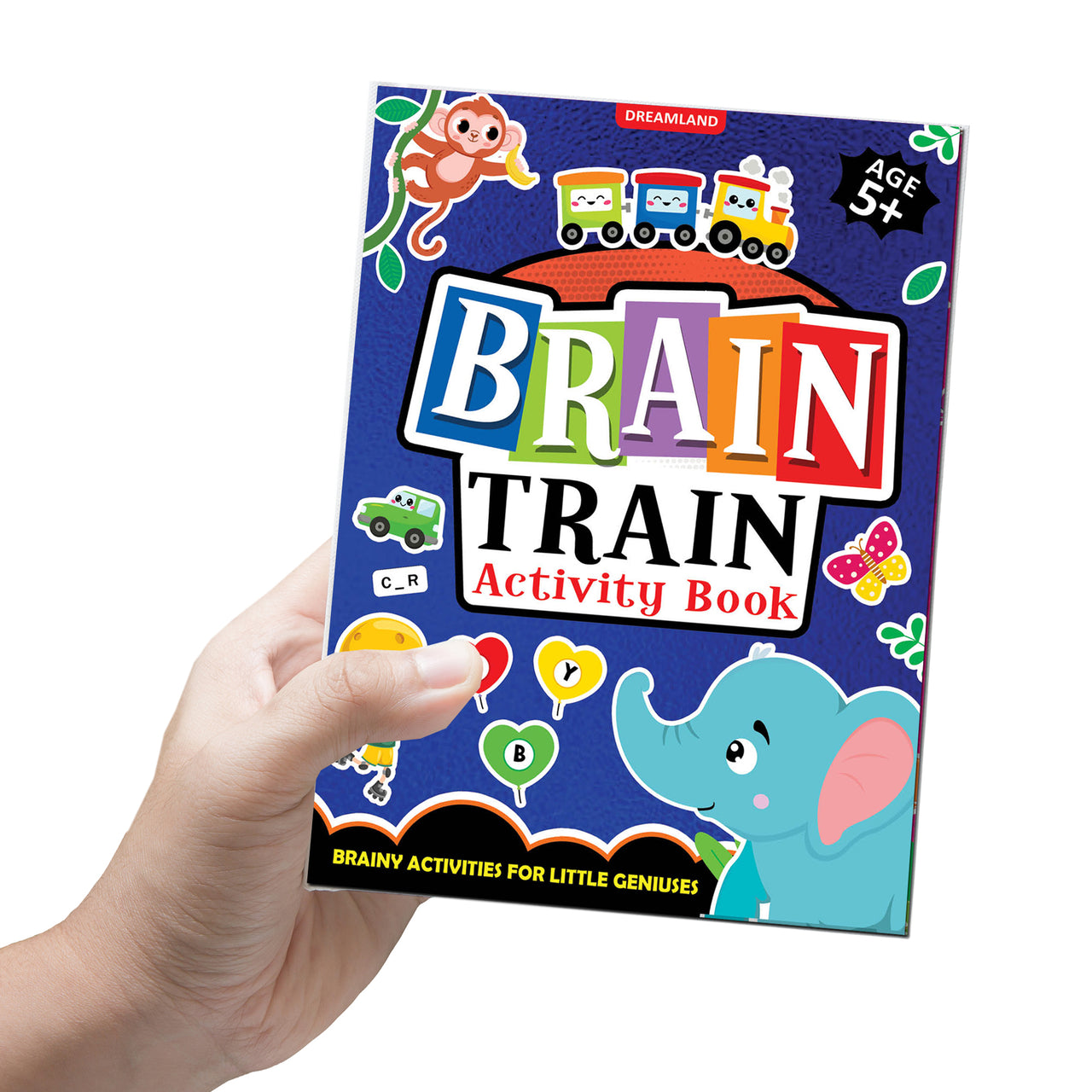 Dreamland Publications Brain Train Activity Book for Kids Age 5+ - With Colouring Pages, Mazes, Puzzles and Word searches Activities - Distacart