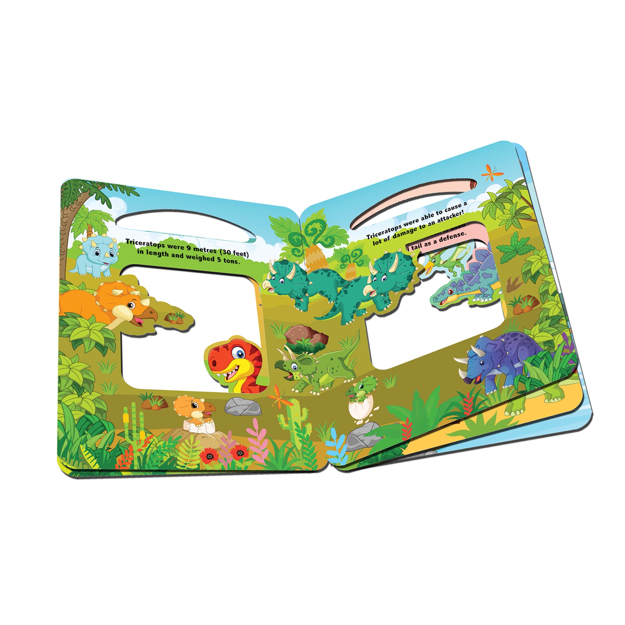 Dreamland Publications Die Cut Window Board Book - In the Dinosaurs World for Kids - Distacart