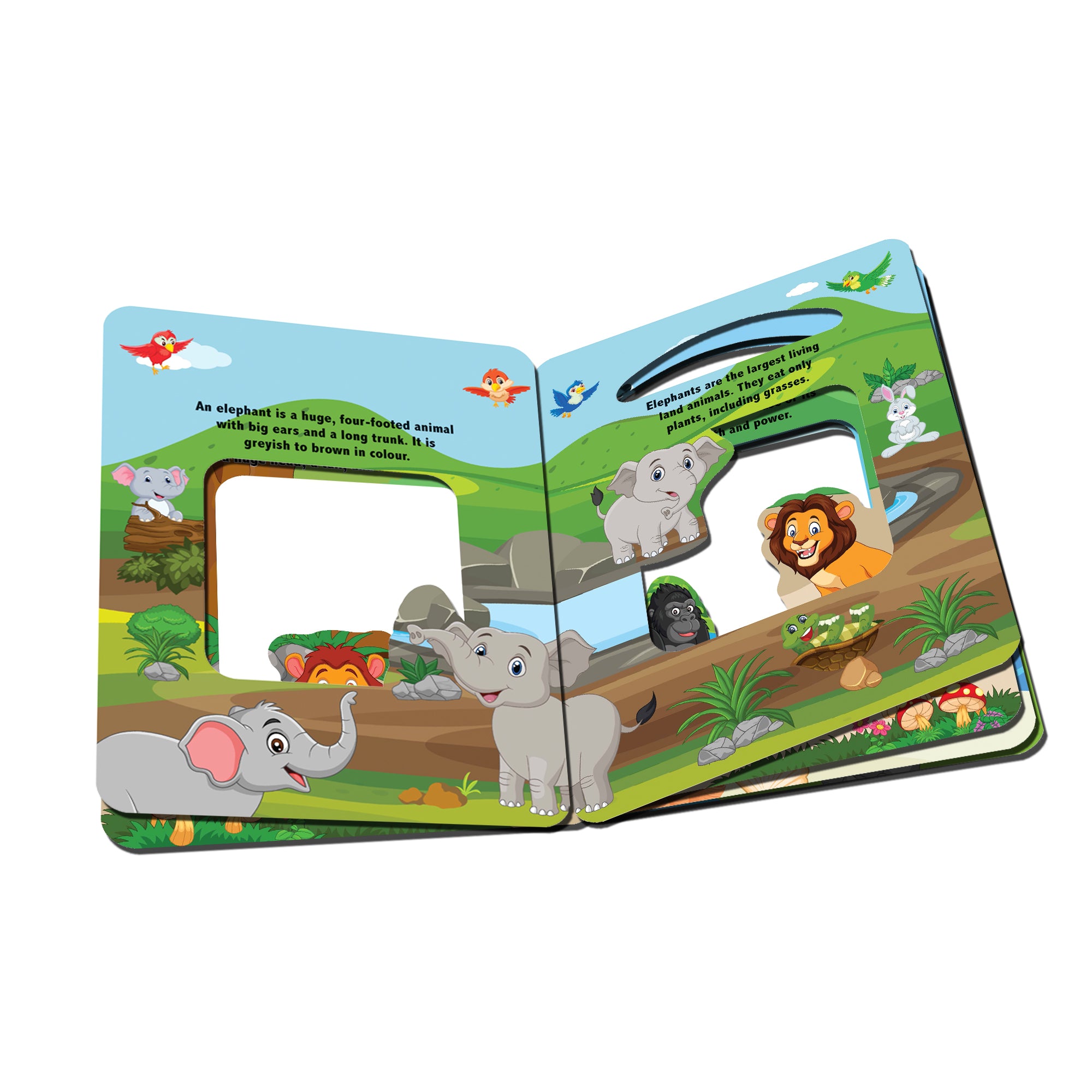 Dreamland Publications Die Cut Window Board Book - In the Jungle - Distacart