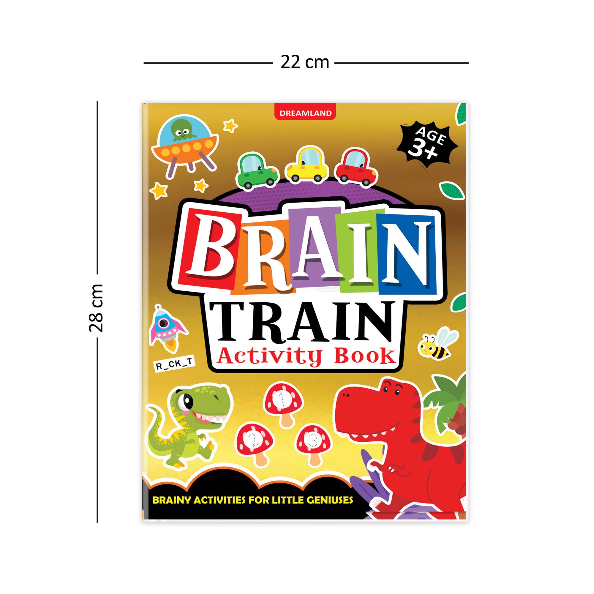 Dreamland Publications Brain Train Activity Book for Kids Age 3+ - With Colouring Pages, Mazes, Puzzles and Word searches Activities - Distacart