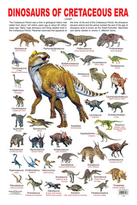 Thumbnail for Dreamland Publications Educational Chart for Kids - Dinosaurs of Cretaceous Era - Distacart