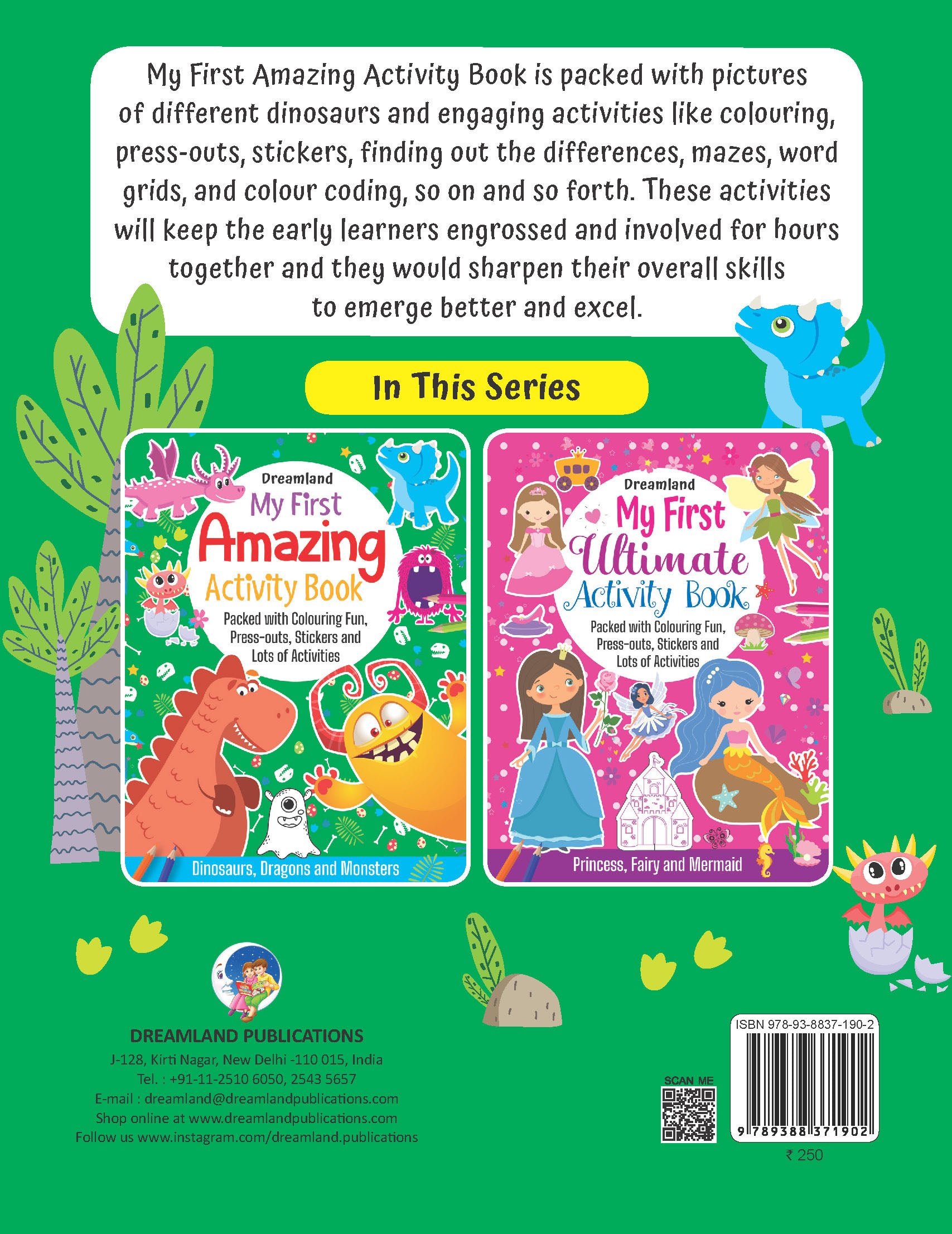 Dreamland Publications My First Amazing Activity Book- Dinosaurs, Dragons and Monsters : Children's Interactive & Activity Book - Distacart