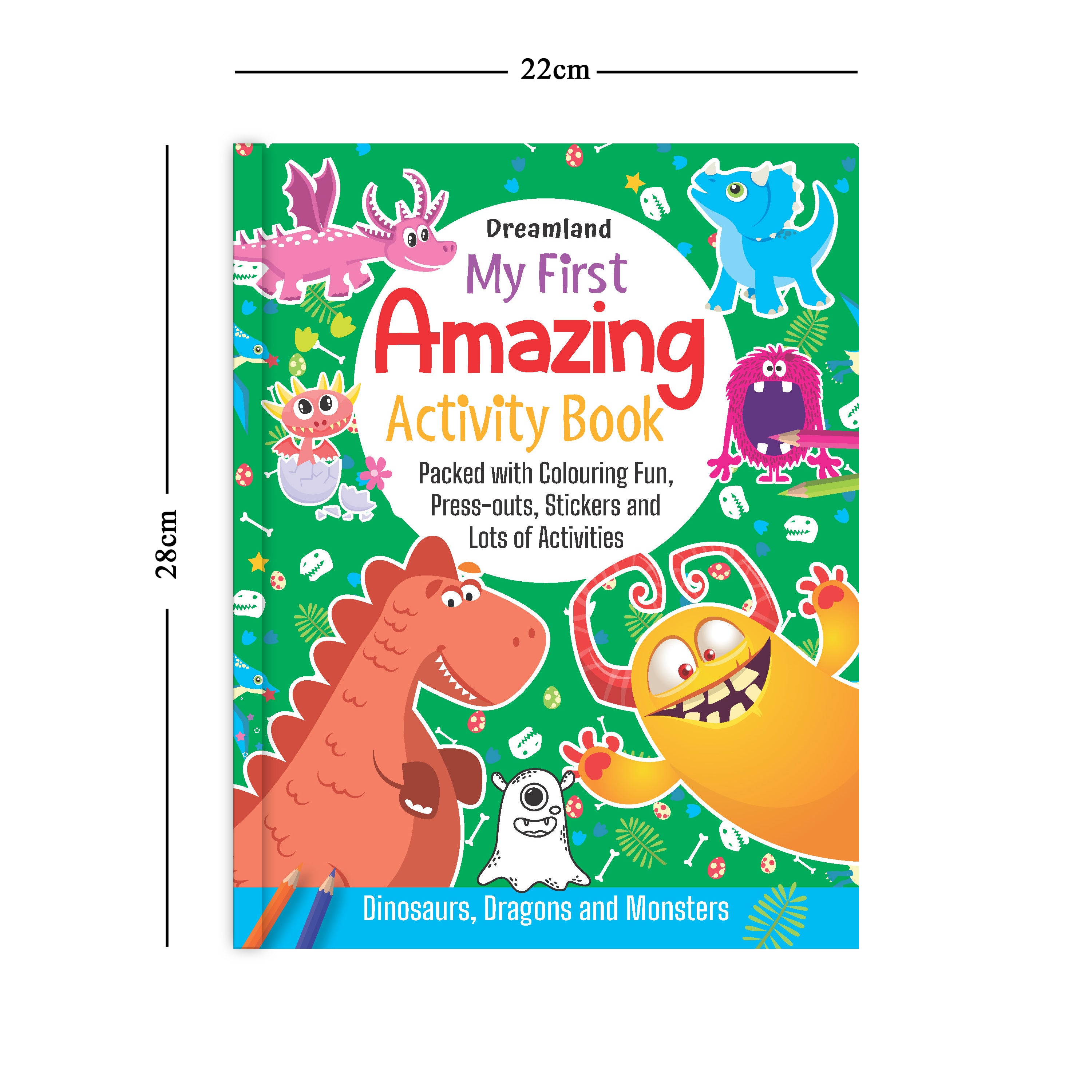 Dreamland Publications My First Amazing Activity Book- Dinosaurs, Dragons and Monsters : Children's Interactive & Activity Book - Distacart