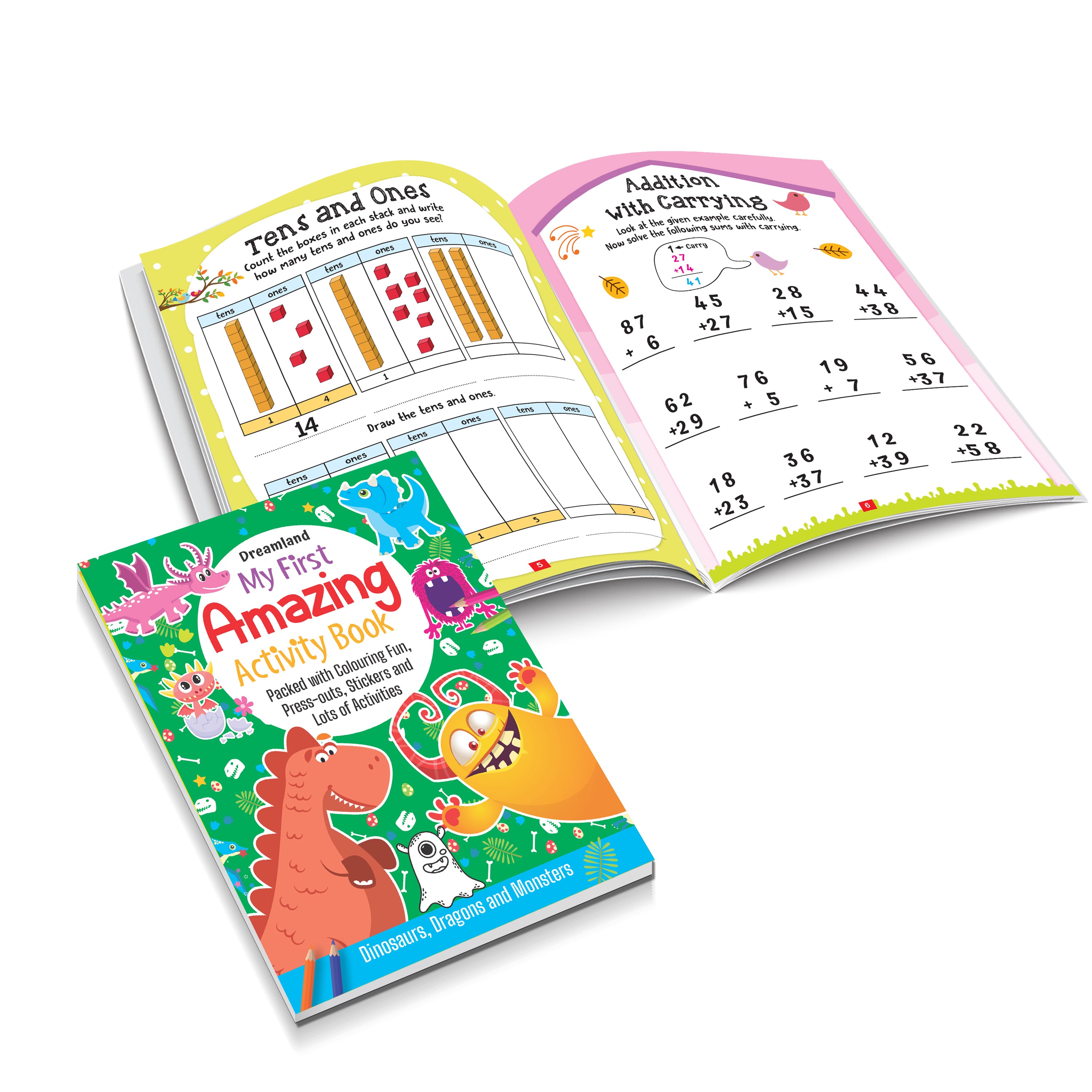 Dreamland Publications My First Amazing Activity Book- Dinosaurs, Dragons and Monsters : Children's Interactive & Activity Book - Distacart