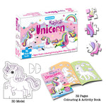 Thumbnail for Dreamland Publications Magical Unicorn Jigsaw Puzzle for Kids – 96 Pcs | With Colouring & Activity Book and 3D Model - Distacart