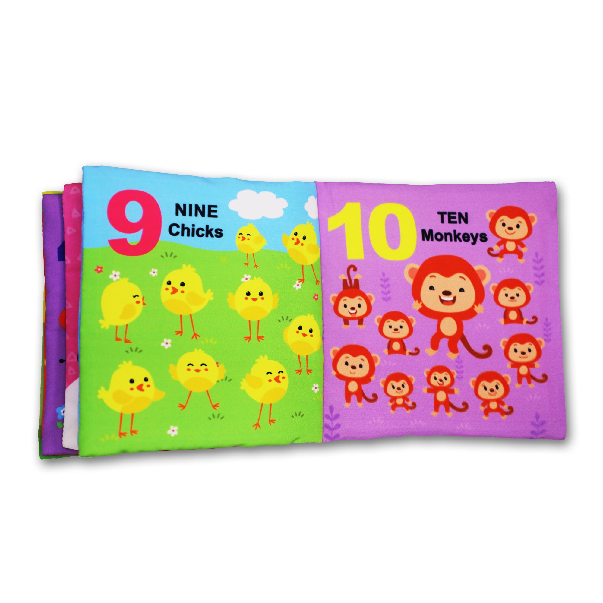 Dreamland Publications Baby My First Cloth Book 123 with Squeaker and Crinkle Paper, Non-Toxic Early Educational Toy for Toddler, Infants - Distacart