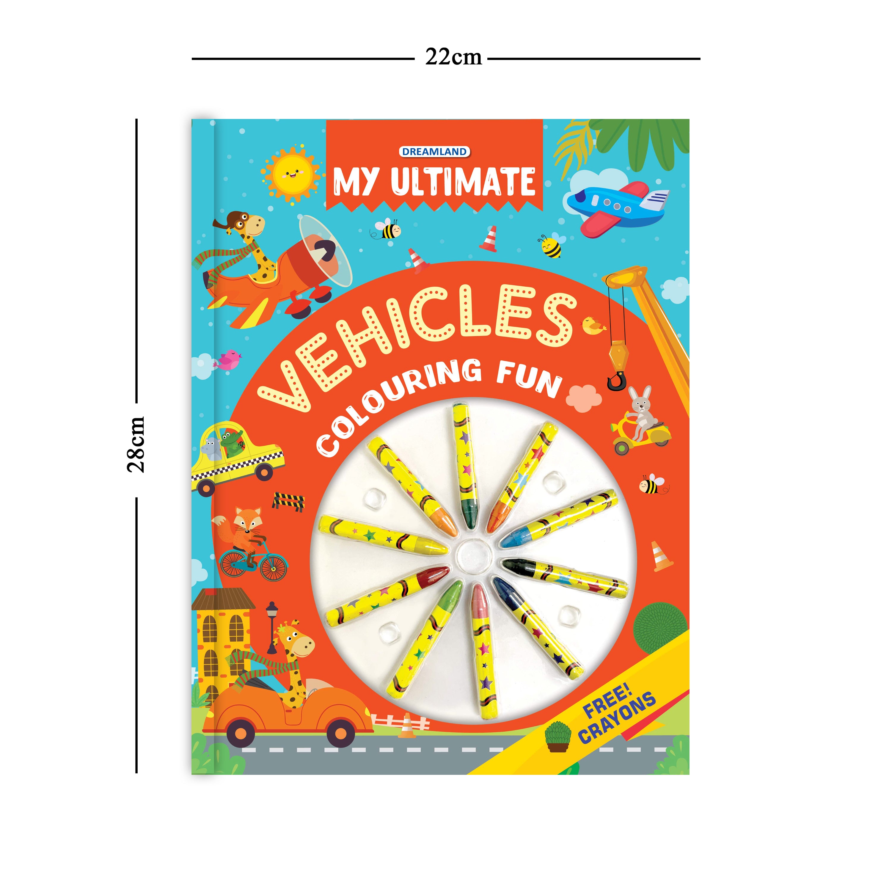 Dreamland Publications My Ultimate Vehicles Colouring Fun Book with Free Crayons : Children's Colouring Book - Distacart