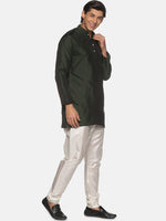 Thumbnail for Sethukrishna Mens Green Kurta with Pyjamas - Distacart