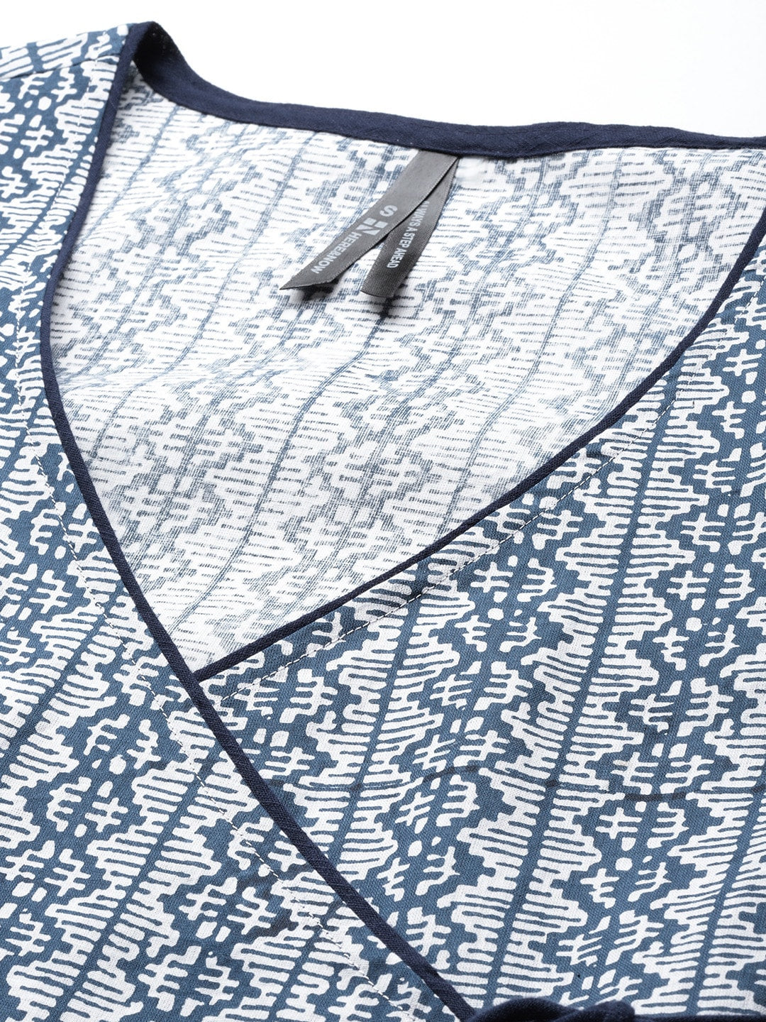 HERE&NOW Printed Wrap Designed Layered Kurta - Distacart