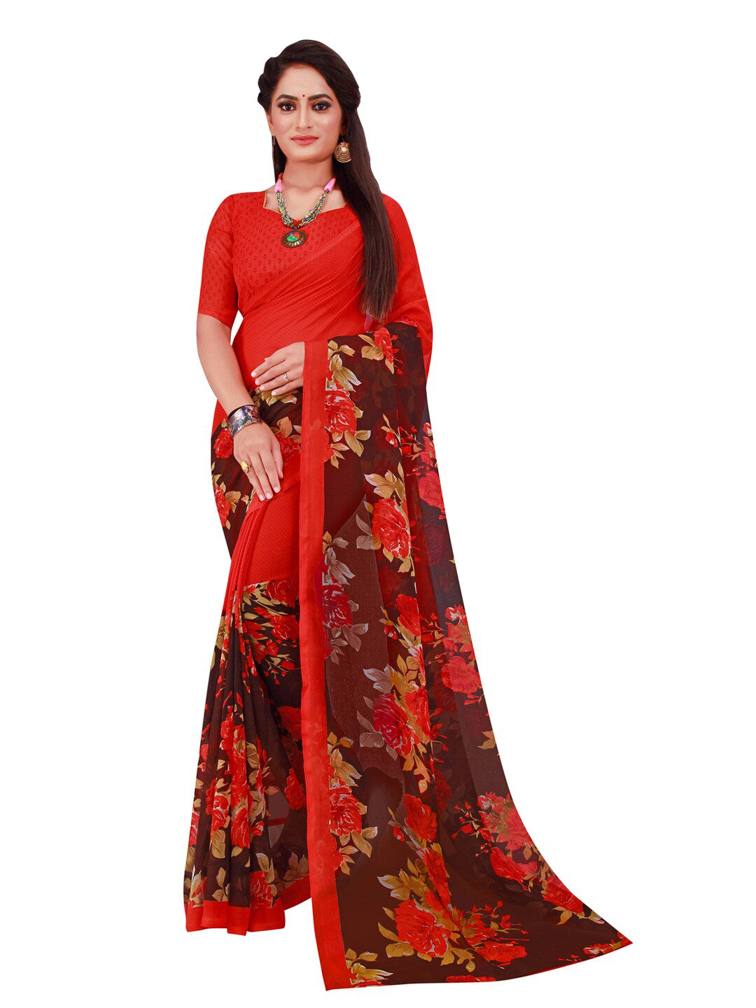 Kalini Pack Of 2 Pure Georgette Sarees - Distacart