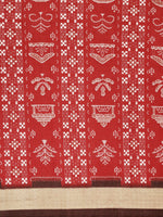 Thumbnail for Kalini Red & White Ethnic Motifs Art Silk Sambalpuri Saree - Distacart