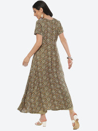 Thumbnail for Biba Ethnic Motifs Printed A-line High Low Kurtas - Distacart