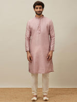Thumbnail for Manyavar Ethnic Motif Woven Design Mandarin Collar Kurta With Pyjamas - Distacart