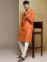 Thumbnail for House of Pataudi Jashn Ethnic Motifs Yoke Design Sequinned Kurta - Distacart