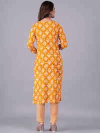 Thumbnail for Kalini Floral Printed Gotta Patti Straight Kurta With Trousers & Dupatta - Distacart