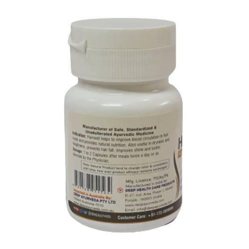 Deep Ayurveda Hair Well 500mg Veg Capsules - Distacart