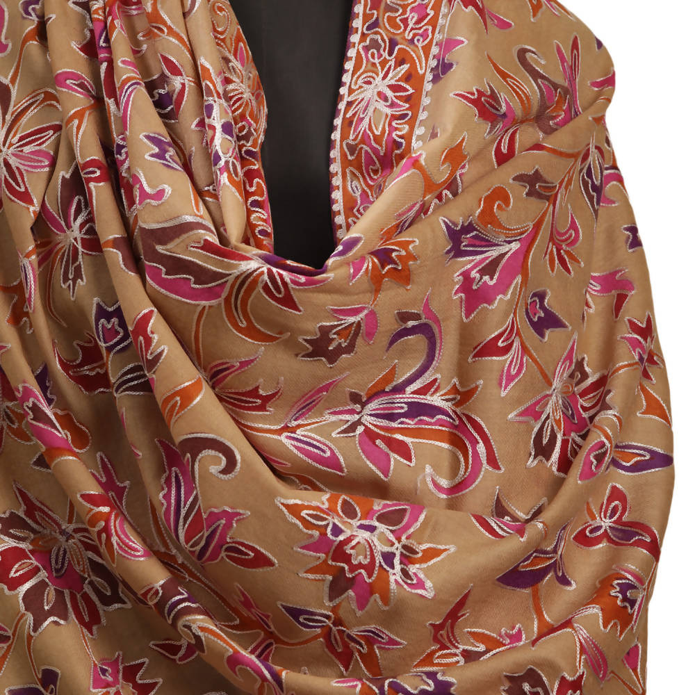 Nizalia Cashmere Fine Wool Kalamkari Shawl